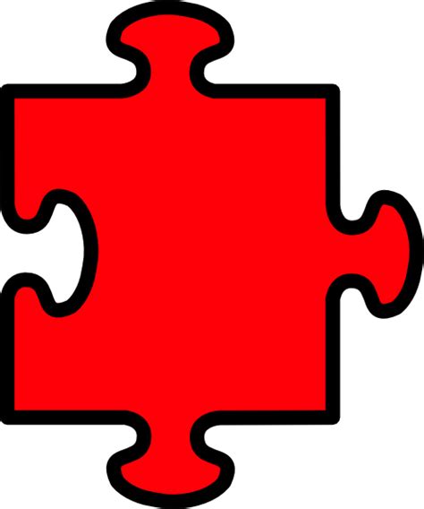 Red Jigsaw Clip Art At Vector Clip Art Online Royalty Free