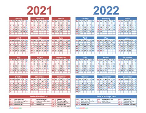 Free 2021 And 2022 Calendar Printable Word Pdf Free Printable 2021
