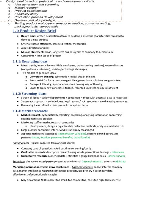 15 Steps In Food Product Development 1 Product Design Brief Design