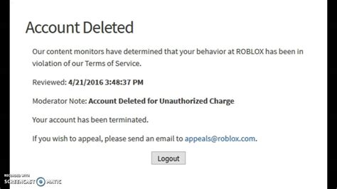 Roblox Account Deleted Old Youtube