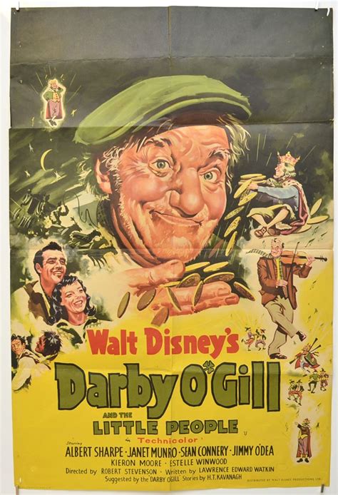 darby o gill and the little people original cinema movie poster from british