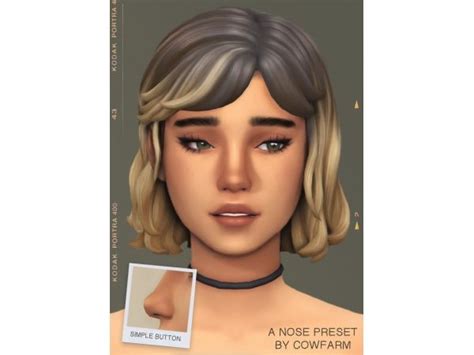 Simple Button A Preset Base For A Cute Lil Tiny Nose Sims 4 Body Mods