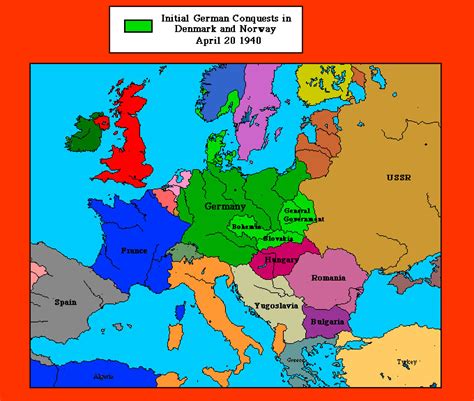 Европа 1940 год