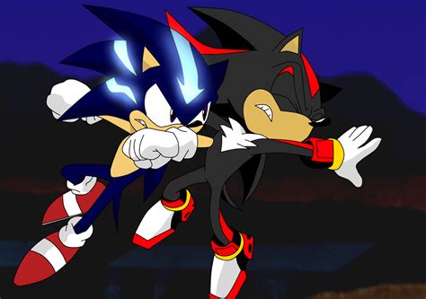 Imagen Dark Sonic Vs Shadowpng Sonic Wiki
