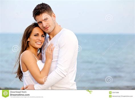 Romantic Couple Posing At The Beach Royalty Free Stock Image Image