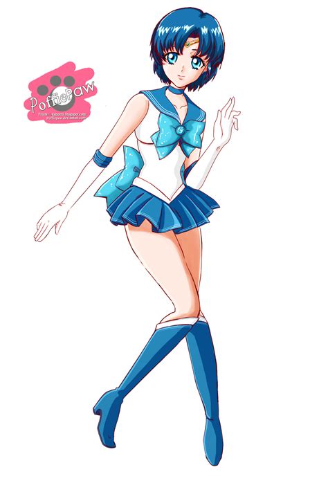 Ami Sailor Mercury Render By Poffiepaw On Deviantart