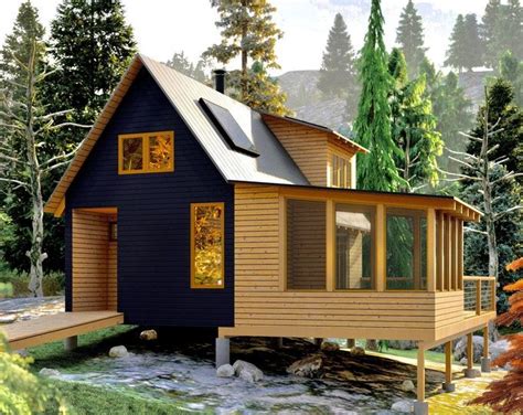 The Tofino Getaway Cabin Studio Or Tinyhouse Etsy Cabin House Plans