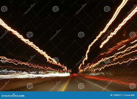 Highway Lights Stock Image Image Of Night Blur Speed 1289311