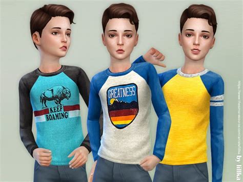 The Sims Resource Graphic Tee For Boys 02 By Lillka • Sims 4 Downloads