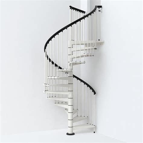 Much like your well opening, your diameter may be defined by your placement of the stair. Arke Sky030 63-in x 10-ft White Spiral Staircase Kit at ...