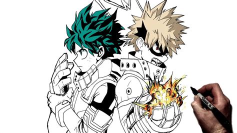 How To Draw Deku And Bakugo Images And Photos Finder