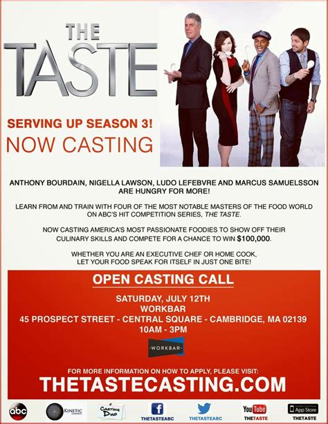 the taste ~ season 3 boston area casting call it cast casting call eating well