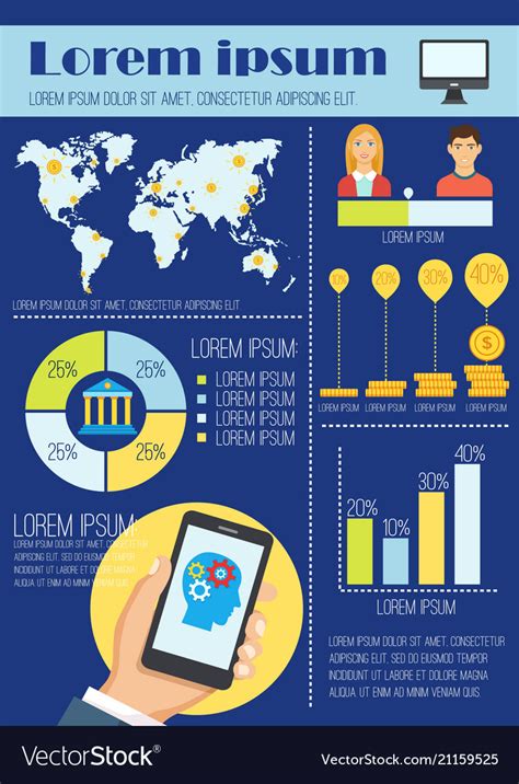 Banking Infographic Set Royalty Free Vector Image