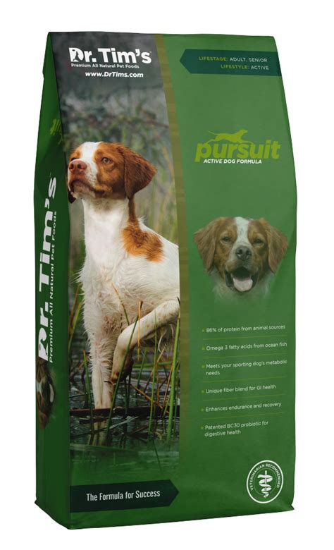 Maybe you would like to learn more about one of these? Dr. Tim's Pursuit Active Dry Dog Food | Dry dog food, Dog ...