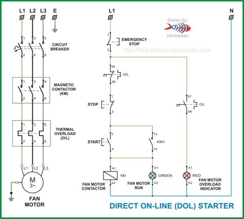 DOL Starter Electrical Circuit Diagram Circuit Diagram Electrical