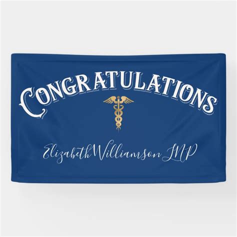 Congratulations Nurse Practioner Medical Blue Banner