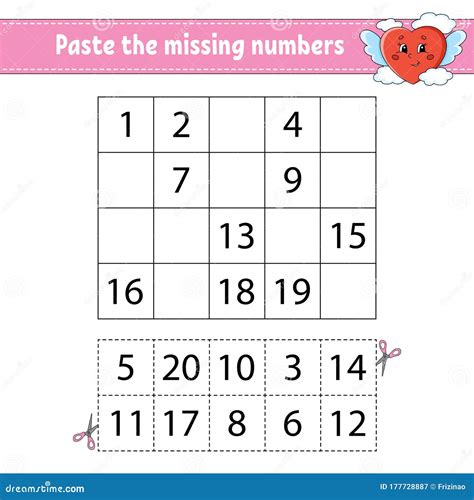 Missing Numbers 1 To 20 Worksheet