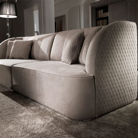 Exclusive Modern Italian Quilted Nubuck Sofa Juliettes Interiors