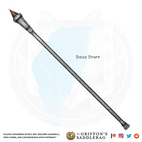 An Image Of A Long Metal Spear With The Words Spice Staff On Its Side