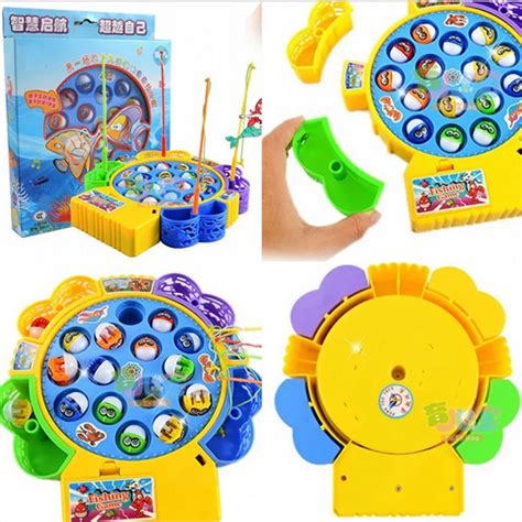 Electronic Magnetic Fishing Toy Fishing Game Muscial Plastic Fish Board