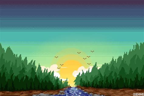 8 Streams By Xienne On Deviantart Pixel Art Scenic Art Background