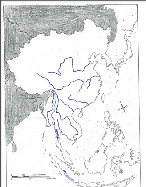 East And Southeast Asia Physical Map Diagram Quizlet