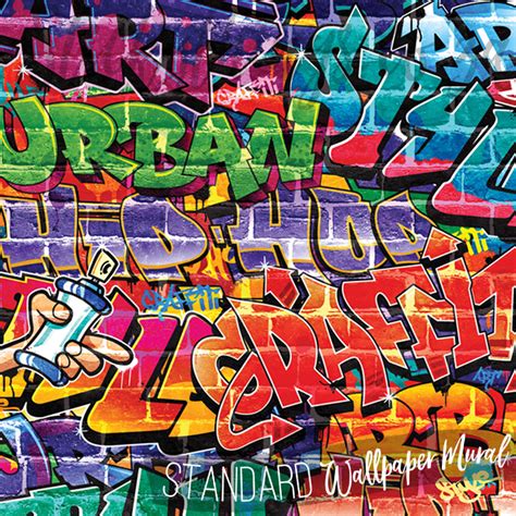 Graffiti Wall Mural Spraypainted Effect Graffiti Wallpaper Mural