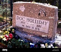 Doc Holliday's tombstone in Glenwood Springs Rocky Mountains Colorado ...