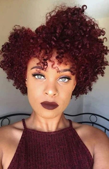 Red Highlights Curly Hair Reposted From Fancyfollicles Red Violet Highlights In A Sea Of Curls