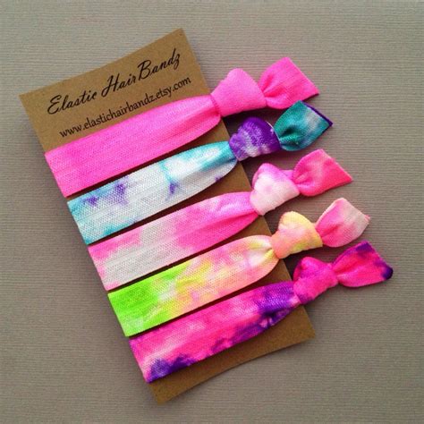 Tie Dye Hair Ties Or Headbands Cotton Candy Ponytail Holder