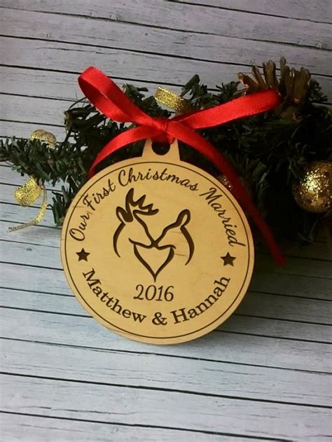 Personalized Our First Christmas Married Couples 1st Christmas Ornament