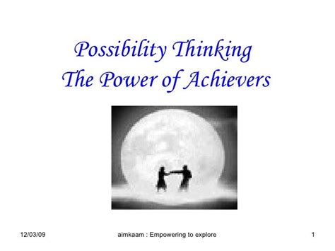 Possibility Thinking