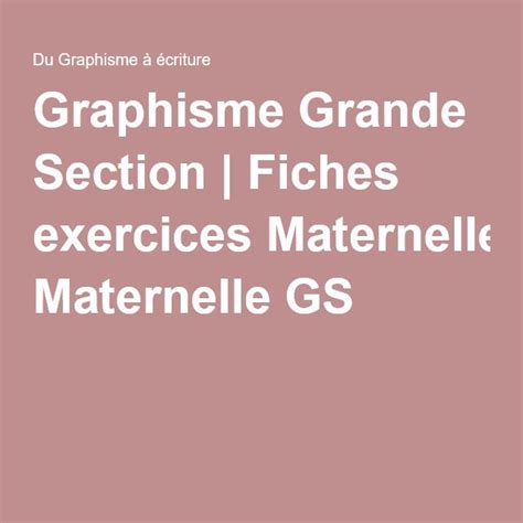 Graphisme Grande Section Fiches Exercices Maternelle Gs Grande Section Exercises Index Cards