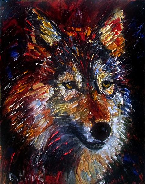 Debra Hurd Original Paintings And Jazz Art Wolf Wild Animal Art