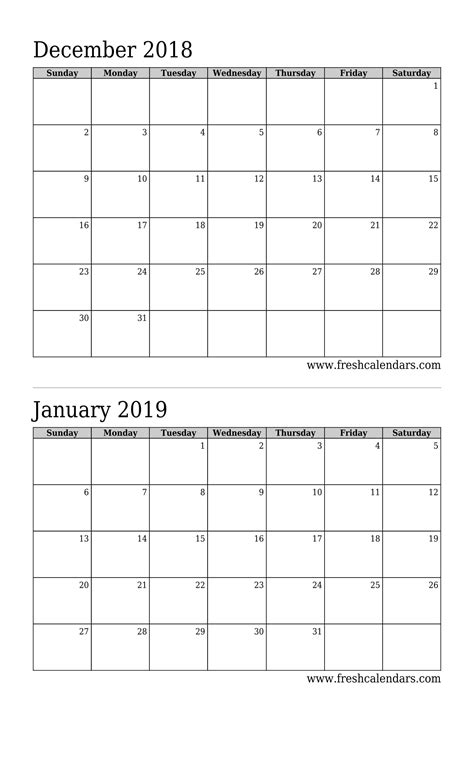 2 Month Calendar Template Word Excel Calendar Template Monthly