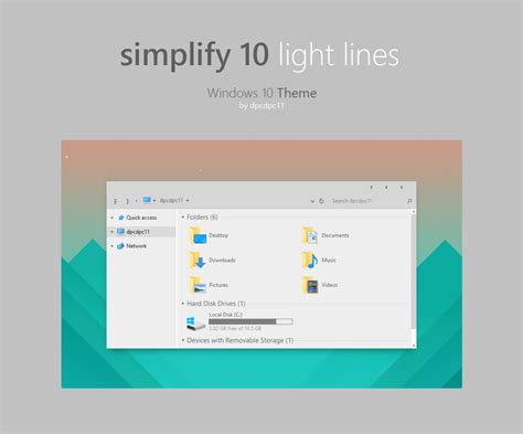 Simplify 10 Light Lines - Windows 10 Theme by dpcdpc11 on DeviantArt