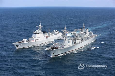 Chinese Naval Ships Conduct Replenishment At Sea In Gulf Of Aden