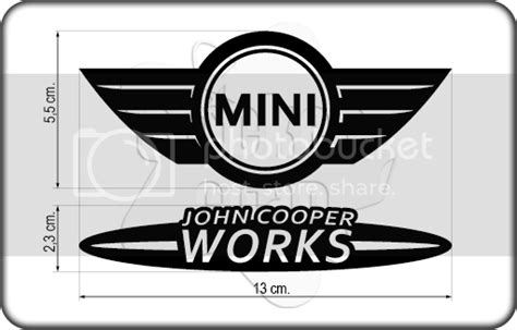 Sticker Coche Car Mini Logo John Cooper Works Vinilo Adhesivo Pegatina
