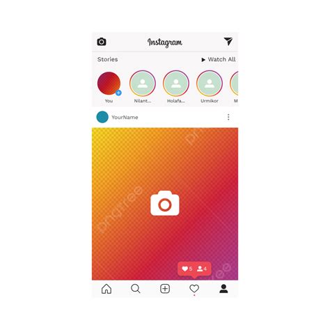 Instagram Interface Template Template Download On Pngtree