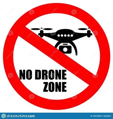 No Drone Zone Vector Sign Stock Vector Illustration Of Icon 194516892