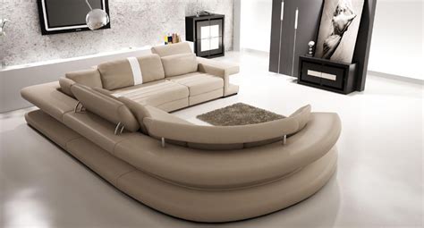 Modern U Shaped Corner Leather Sofa My Aashis