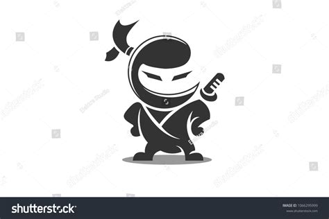 Black Ninja Logo Stock Vector Royalty Free 1066295999 Shutterstock