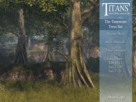 Second Life Marketplace Titans The Timeworn Tree Set