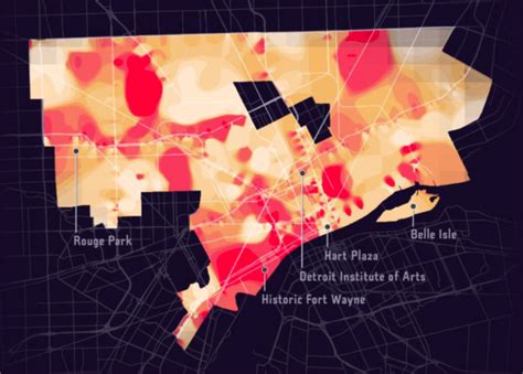 map detroit urban heat islands 2020 laptrinhx news