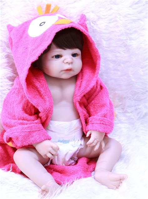 55cm Full Silicone Body Reborn Baby Girl Boy Doll Toys Lifelike Newborn