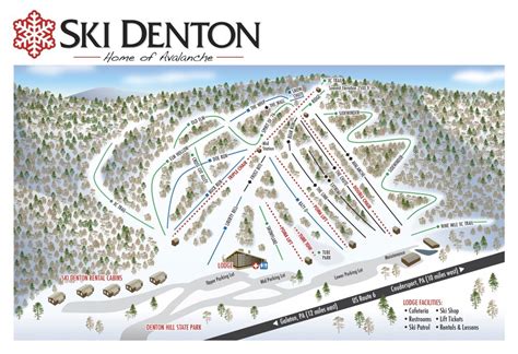 Ski Denton Piste Map Trail Map
