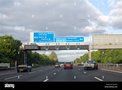 M4 Motorway Near London Stock Photo Alamy