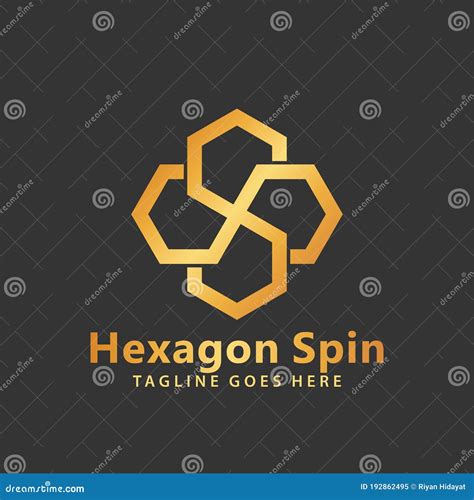 Abstract Hexagonal Spinning Logos Design Vector Illustration Template