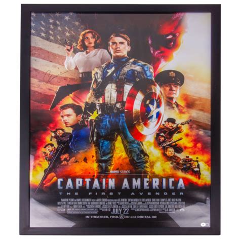 Chris Evans Signed Captain America The First Avenger 26x38 Custom Framed Display Beckett
