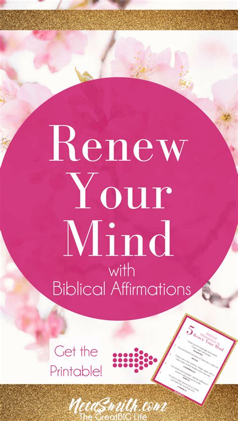 Download A Copy Of These Biblical Affirmations To Help You Renew Your